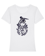 Ride Into The Sunset Tricou mânecă scurtă guler larg fitted Damă Expresser