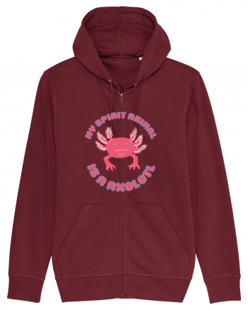 Kawaii Axolotl Burgundy