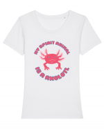 Kawaii Axolotl Tricou mânecă scurtă guler larg fitted Damă Expresser