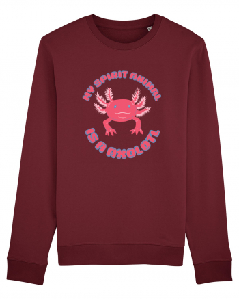 Kawaii Axolotl Burgundy