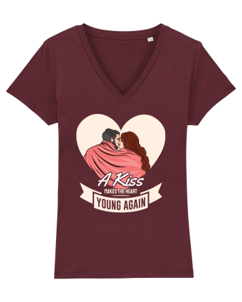 De ziua îndrăgostiților - A kiss makes the heart young again Burgundy