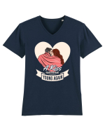De ziua îndrăgostiților - A kiss makes the heart young again Tricou mânecă scurtă guler V Bărbat Presenter