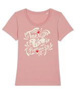 Taci și pupă-mă Tricou mânecă scurtă guler larg fitted Damă Expresser