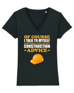 CONSTRUCTION Tricou mânecă scurtă guler V Damă Evoker