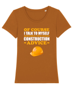 CONSTRUCTION Tricou mânecă scurtă guler larg fitted Damă Expresser