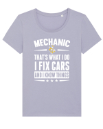MECHANIC Tricou mânecă scurtă guler larg fitted Damă Expresser