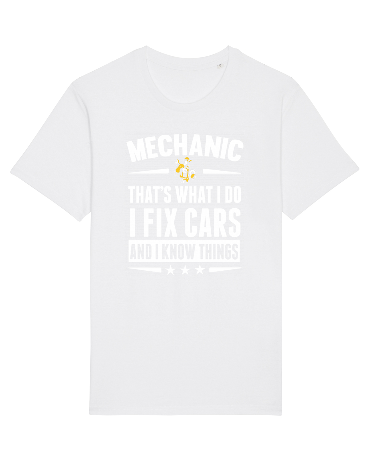 Tricou mânecă scurtă Unisex Rocker White