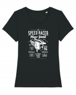 Speed Racer New York White Tricou mânecă scurtă guler larg fitted Damă Expresser