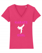 KARATE GIRL Tricou mânecă scurtă guler V Damă Evoker