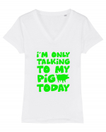 PIG Tricou mânecă scurtă guler V Damă Evoker