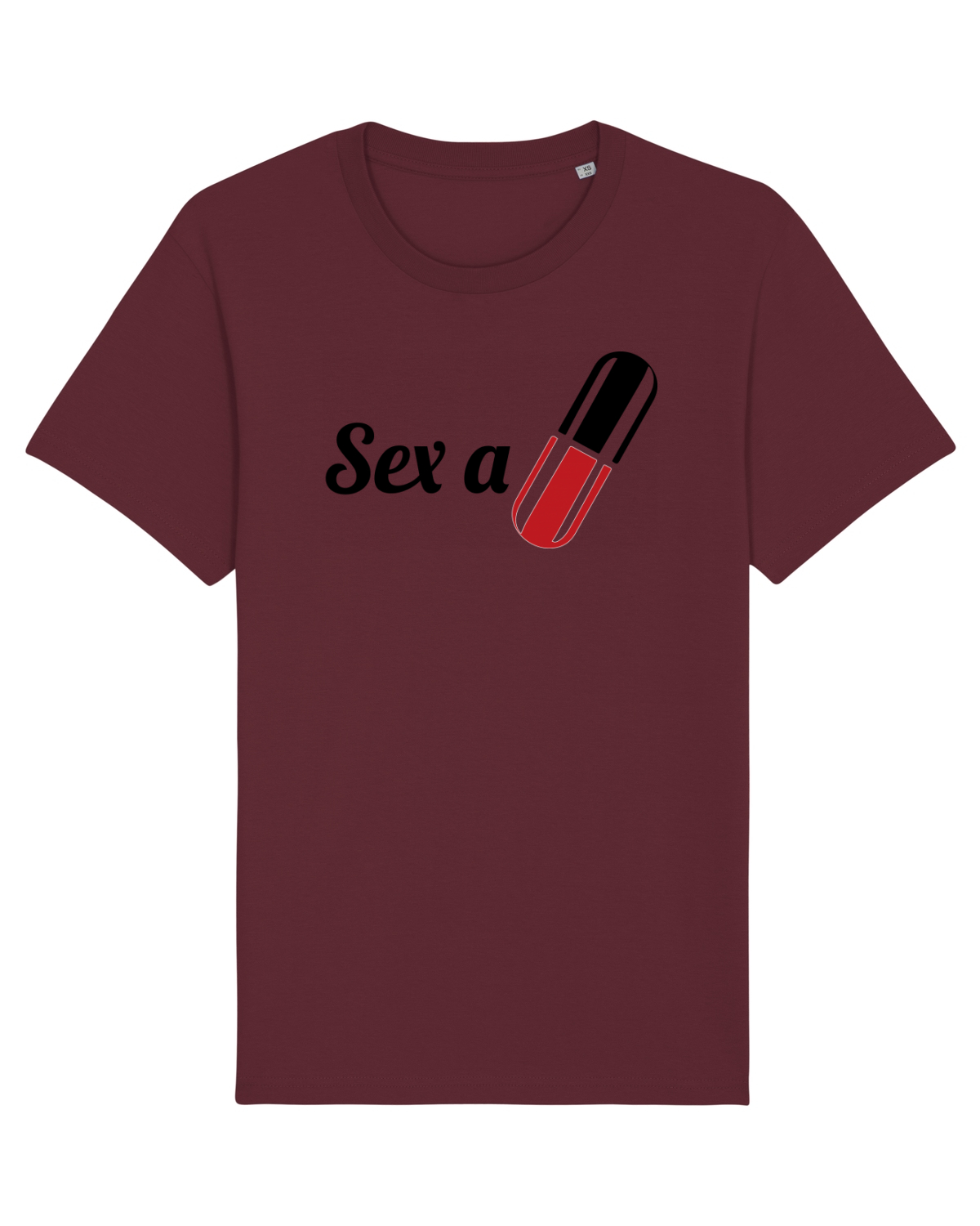 Tricou mânecă scurtă Unisex Rocker Burgundy