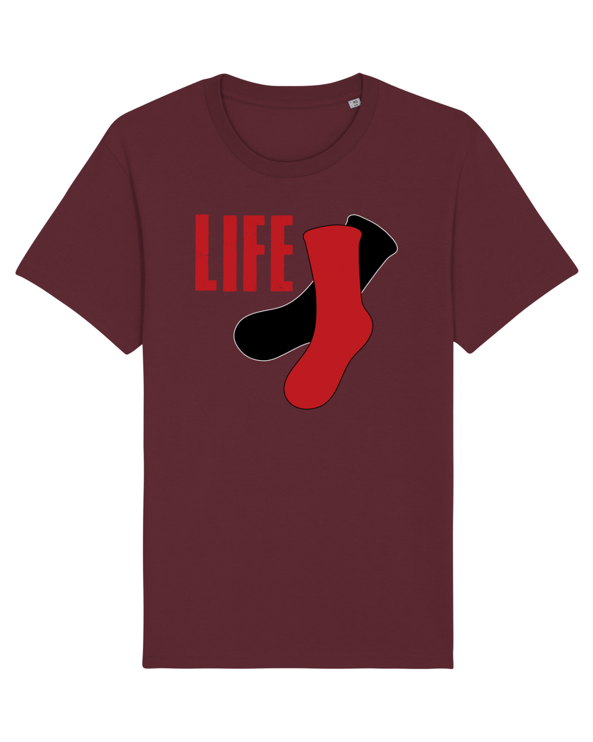 Tricou mânecă scurtă Unisex Rocker Burgundy