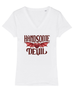 Pentru cupluri - Handsome devil - AngelDevil2 Tricou mânecă scurtă guler V Damă Evoker
