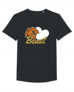 Pentru cupluri - Beast - BeastBeauty1 Tricou mânecă scurtă guler larg Bărbat Skater