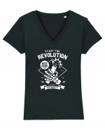 Revolution Skeleton White Tricou mânecă scurtă guler V Damă Evoker