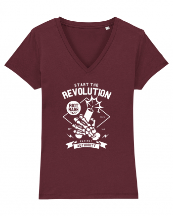 Revolution Skeleton White Burgundy