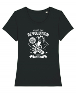 Revolution Skeleton White Tricou mânecă scurtă guler larg fitted Damă Expresser