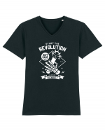 Revolution Skeleton White Tricou mânecă scurtă guler V Bărbat Presenter