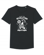 Revolution Skeleton White Tricou mânecă scurtă guler larg Bărbat Skater