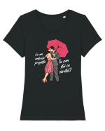 De ziua îndrăgostiților - Eu am umbrela pregatita Tricou mânecă scurtă guler larg fitted Damă Expresser