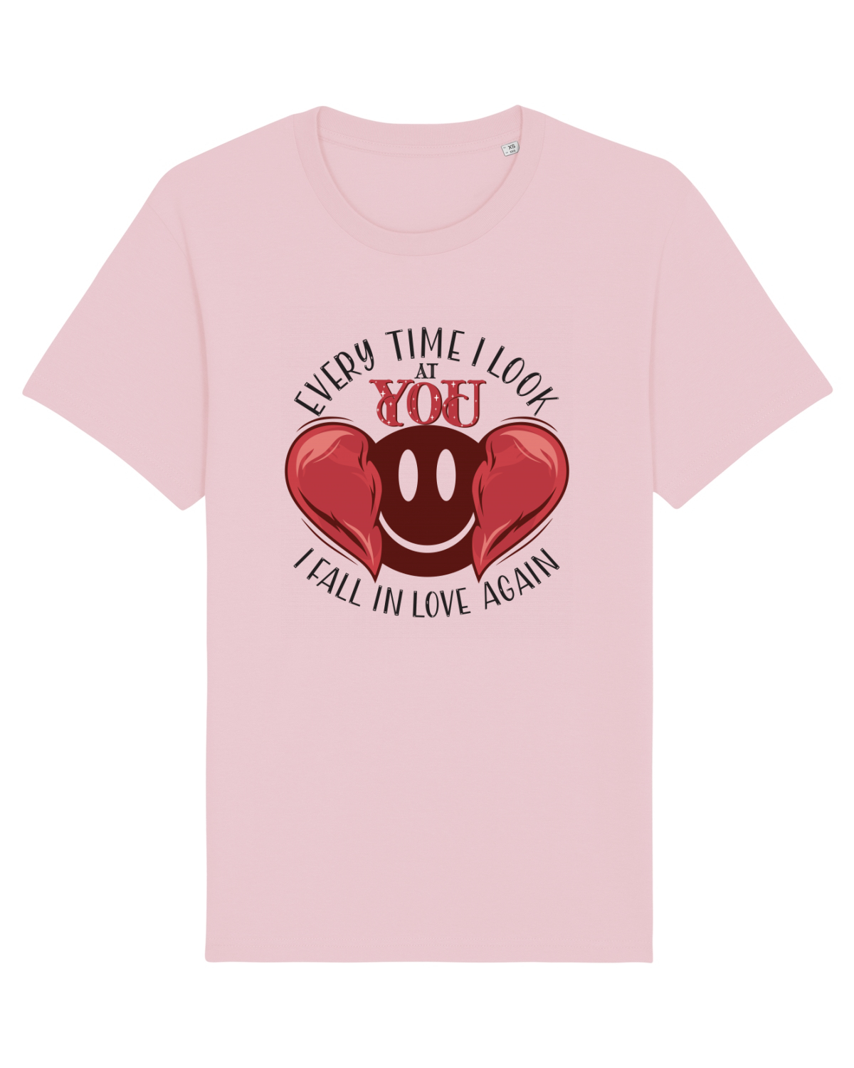 Tricou mânecă scurtă Unisex Rocker Cotton Pink