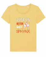 SPHYNX Tricou mânecă scurtă guler larg fitted Damă Expresser