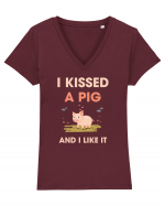 PIG Tricou mânecă scurtă guler V Damă Evoker