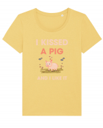 PIG Tricou mânecă scurtă guler larg fitted Damă Expresser