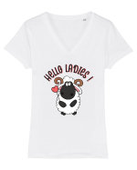 Îmi caut perechea - Hello ladies Tricou mânecă scurtă guler V Damă Evoker