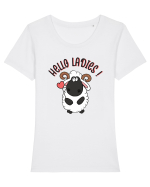 Îmi caut perechea - Hello ladies Tricou mânecă scurtă guler larg fitted Damă Expresser