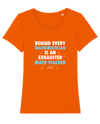 MATH TEACHER Bright Orange