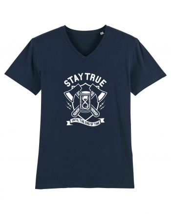 Stay True Axe White French Navy