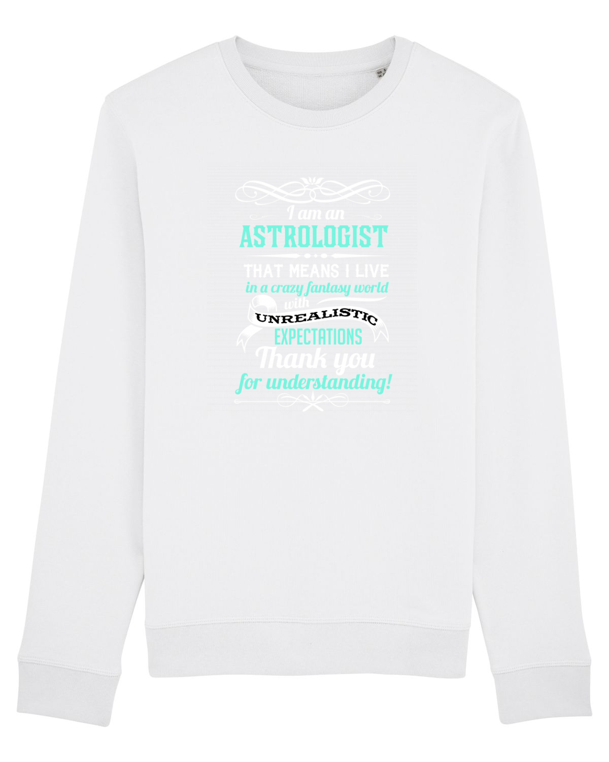 Bluză mânecă lungă Unisex Rise White
