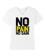 No Pain No Gain Tricou mânecă scurtă guler V Bărbat Presenter