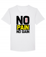 No Pain No Gain Tricou mânecă scurtă guler larg Bărbat Skater