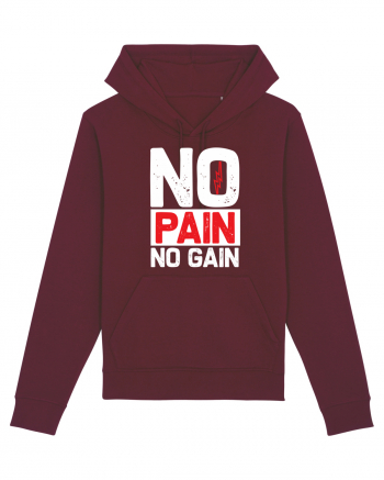 No Pain No Gain Burgundy