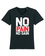 No Pain No Gain Tricou mânecă scurtă guler V Bărbat Presenter