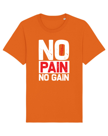 No Pain No Gain Bright Orange