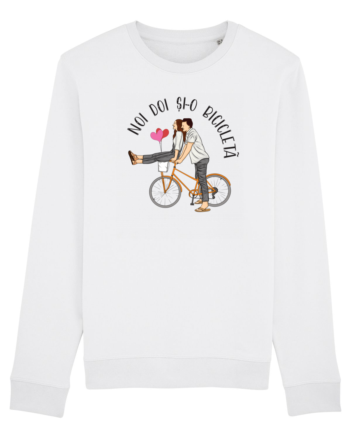 Bluză mânecă lungă Unisex Rise White