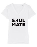 Pentru cupluri - Soulmate yin - YinYang2 Tricou mânecă scurtă guler V Damă Evoker