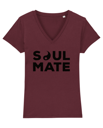 Pentru cupluri - Soulmate yin - YinYang2 Burgundy