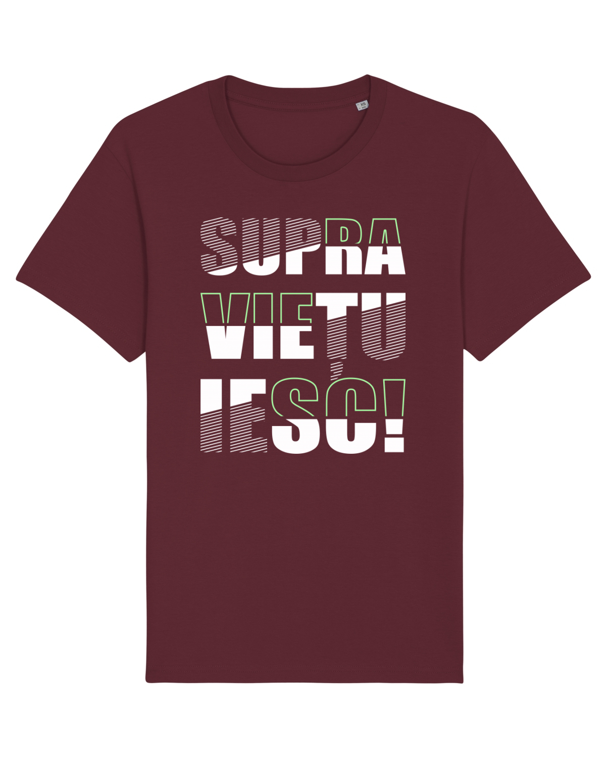 Tricou mânecă scurtă Unisex Rocker Burgundy