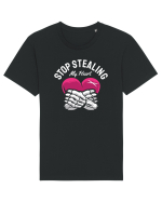 De ziua îndrăgostiților - Stop stealing my heart Tricou mânecă scurtă Unisex Rocker