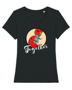 Pentru cupluri - Together - TogetherForever1 Tricou mânecă scurtă guler larg fitted Damă Expresser