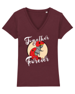 De ziua îndrăgostiților - Together forever Tricou mânecă scurtă guler V Damă Evoker