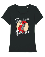 De ziua îndrăgostiților - Together forever Tricou mânecă scurtă guler larg fitted Damă Expresser