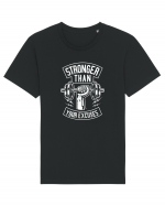 Stronger than your Excuses Gym White Tricou mânecă scurtă Unisex Rocker