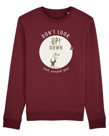 Don`t Look Down ! (white) Burgundy