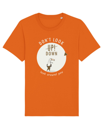 Don`t Look Down ! (white) Bright Orange