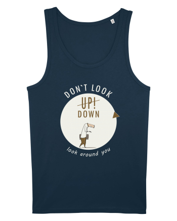 Don`t Look Down ! (white) Navy